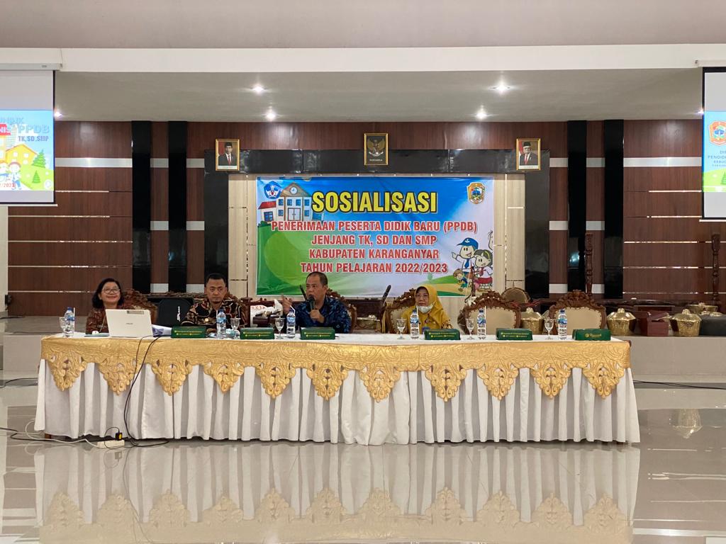 SOSIALISASI PENERIMAAN PESERTA DIDIK BARU (PPDB) JENJANG TK, SD DAN SMP
