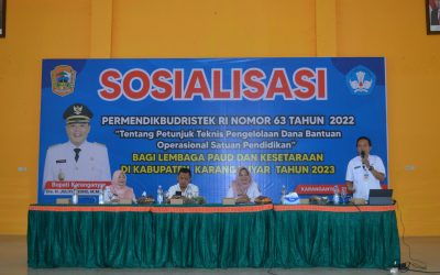 DISDIKBUD Karanganyar mengadakan Sosialisasi BOSP tahun 2023